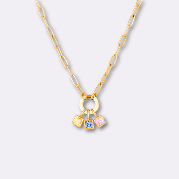 Birth Gem Custom Charm Necklace - Ornaments Co - 1