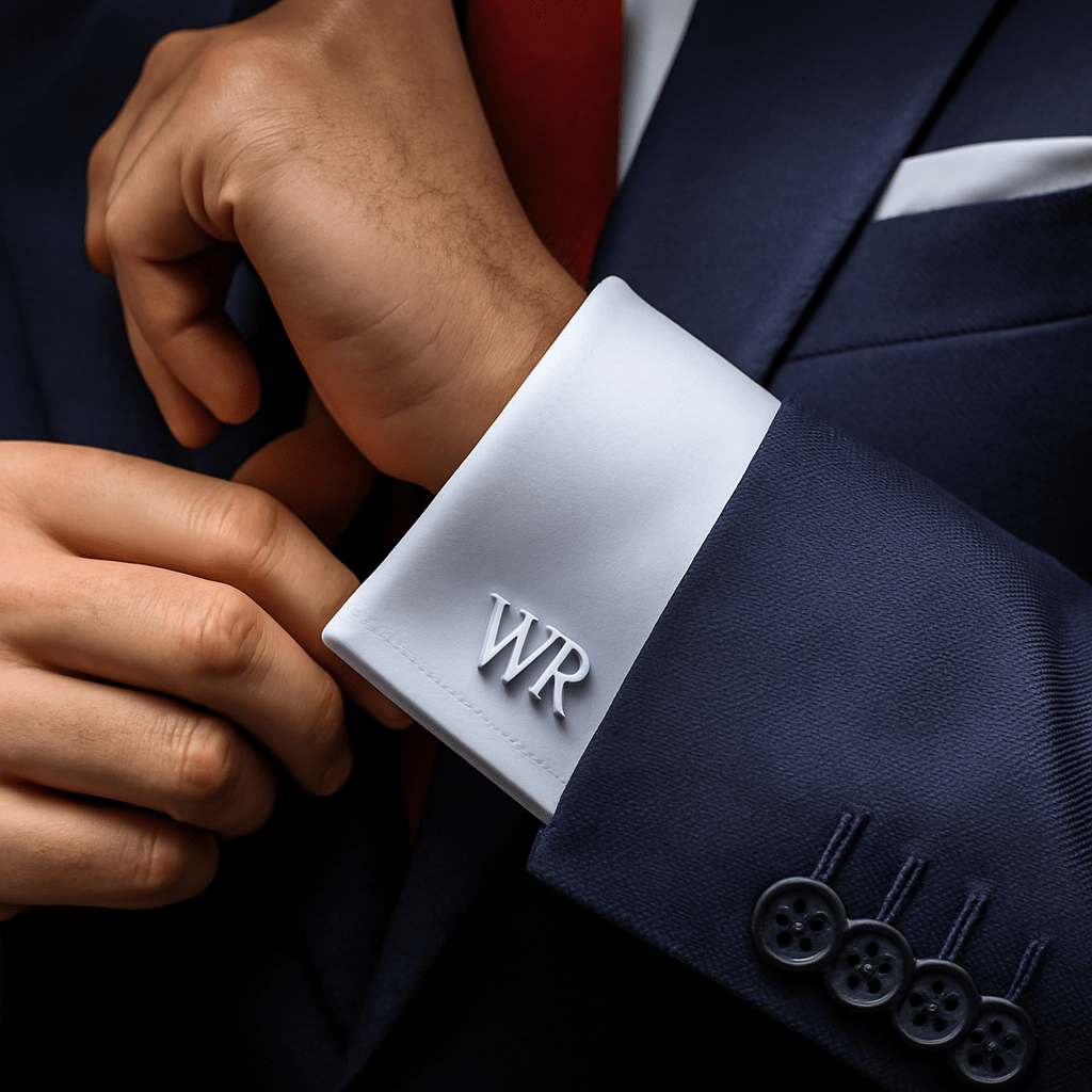 Spinki do Mankietów z Inicjałem – Personalizowane Spinki dla Mężczyzn ...