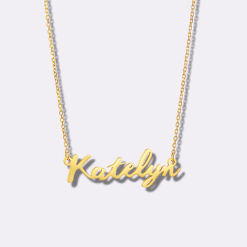 Signature Name Necklace - Ornaments Co - 18K Gold Plated